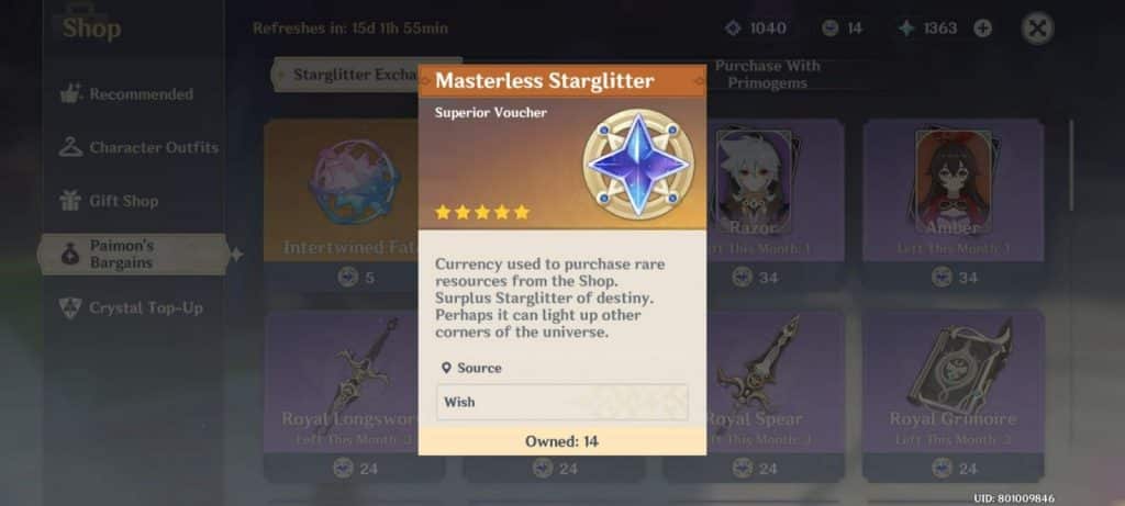 Use Stardust & Starglitter