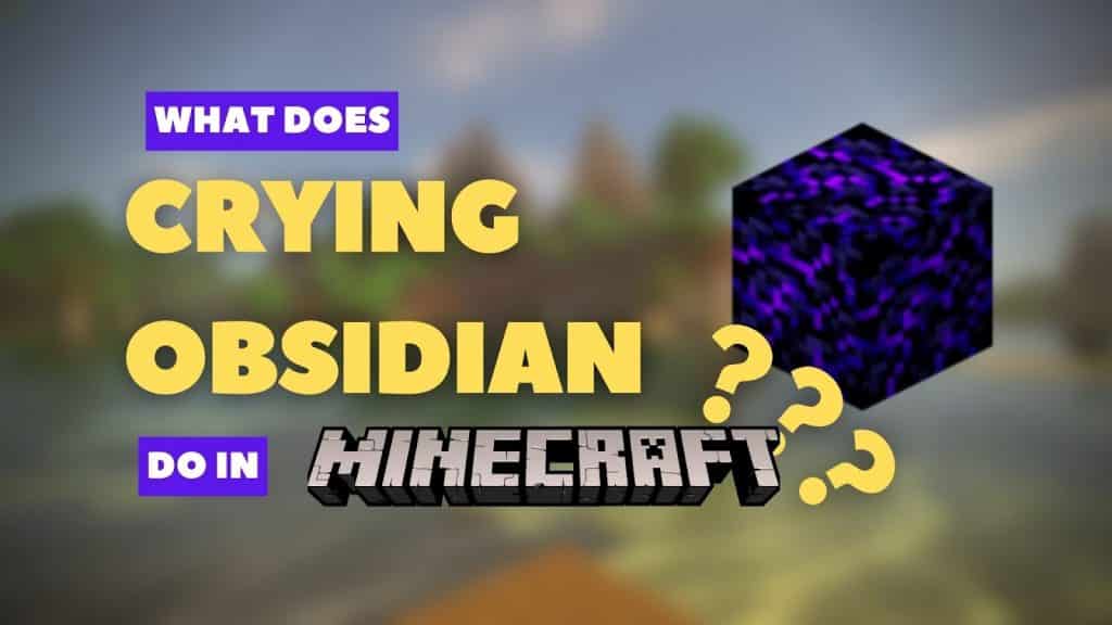 What does crying obsidian do in Minecraft