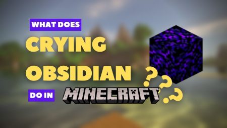 What does crying obsidian do in Minecraft