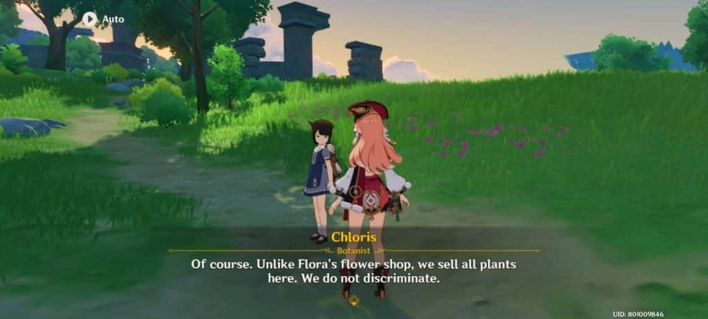 Where to find Chloris in Mondstadt