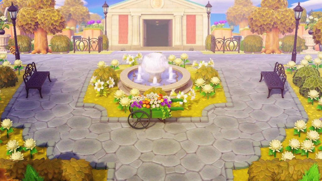 acnh spacious museum park ideas