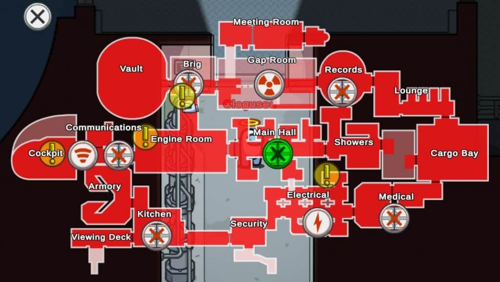 among us airship map all rooms