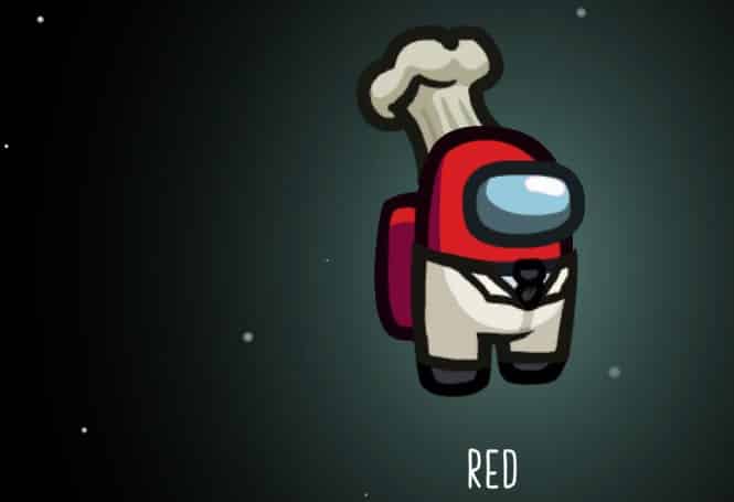 among us red with chef hat