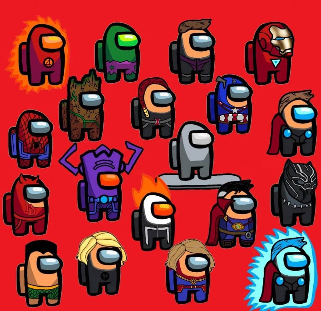 best among us names mcu characters