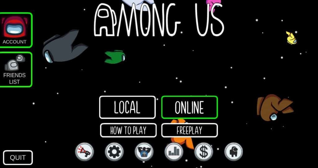 click Online on amoung us server