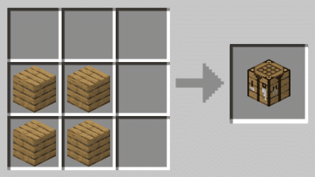 craft 1x Crafting Table