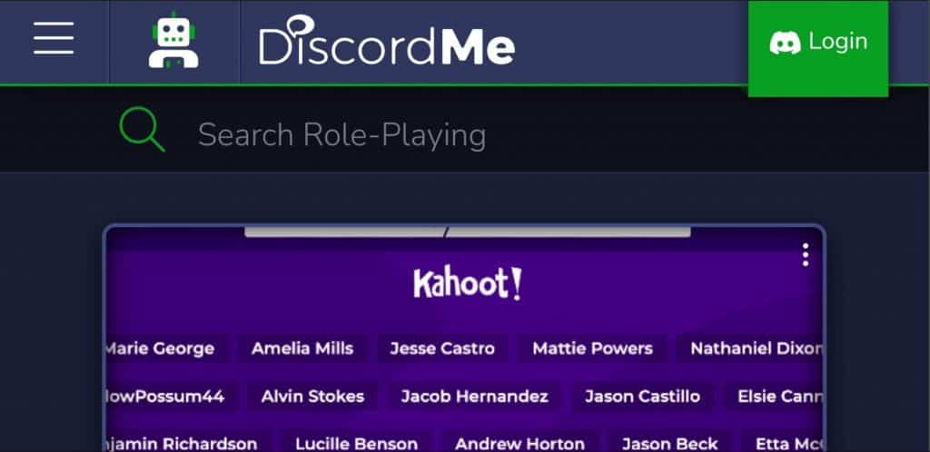 Using Discord to get Kahoot Pin Codes