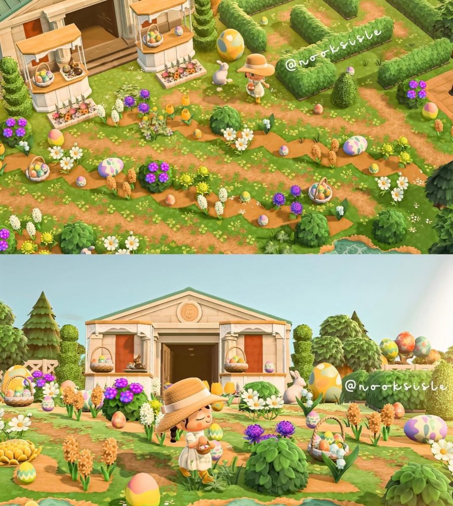 easter egg hunt entrance acnh ideas