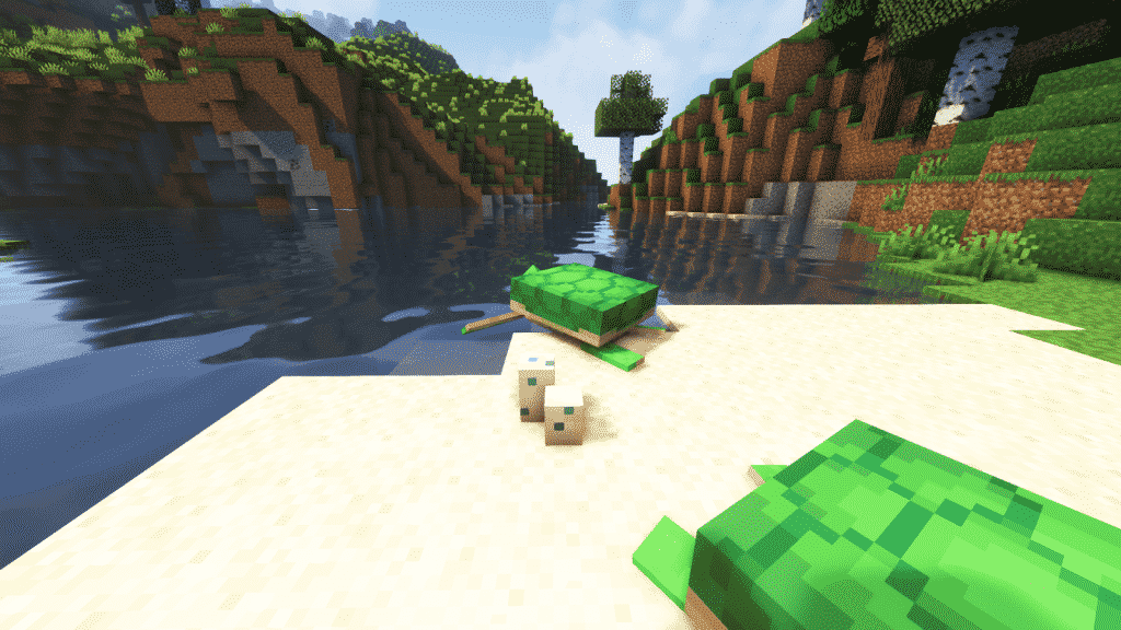 feed seagrass to Turtle in minecraft