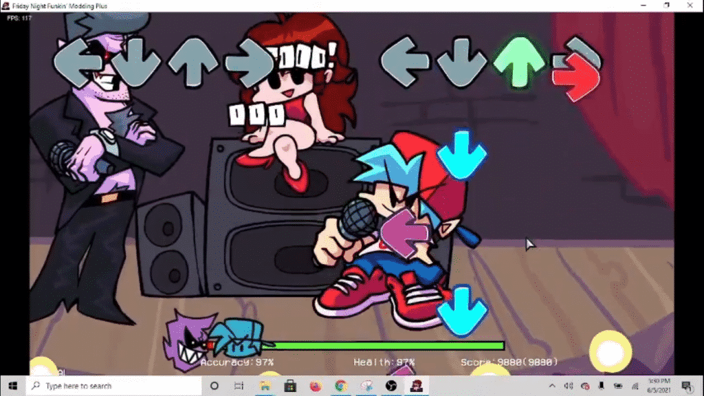 fnf modding plus play button