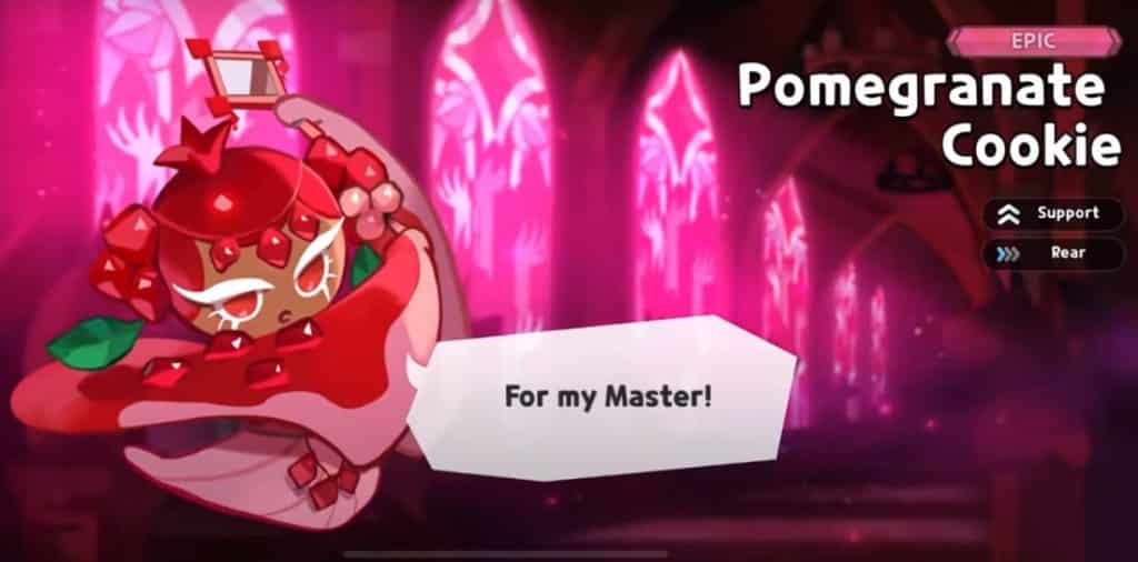 getting pomegranate cookie