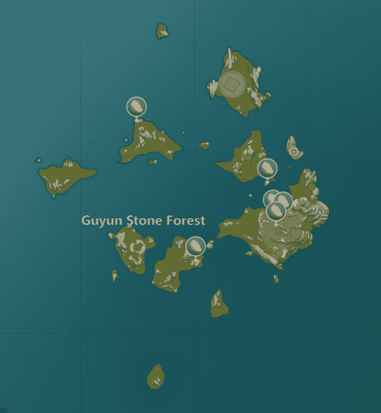 guyun stone forest map