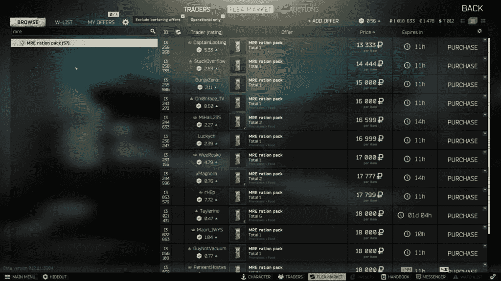 handing mre ration pakcs