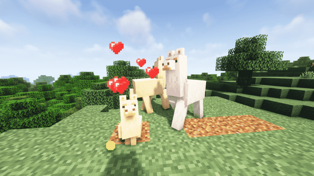 how to put llamas in love mode minecraft