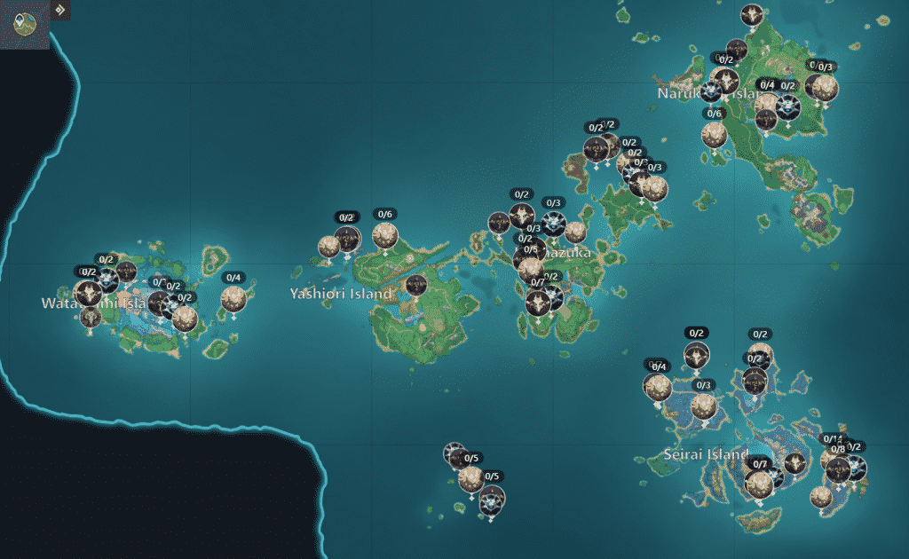 inazuma enemy location map
