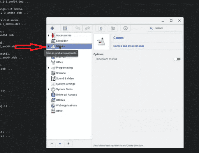 launch the menu editor chromebook