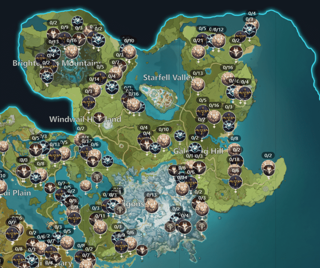 liyue enemy location map