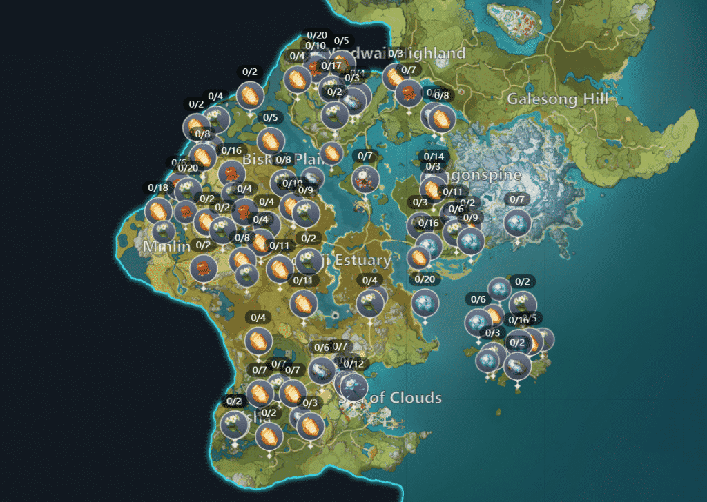 liyue genshin impact map