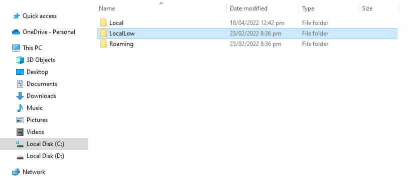 locallow folder