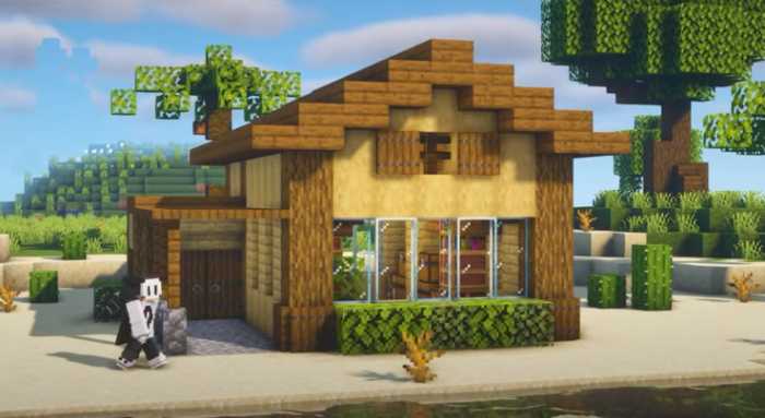 minecraft small beach shack