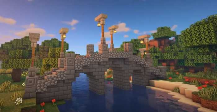 minecraft stone bridge