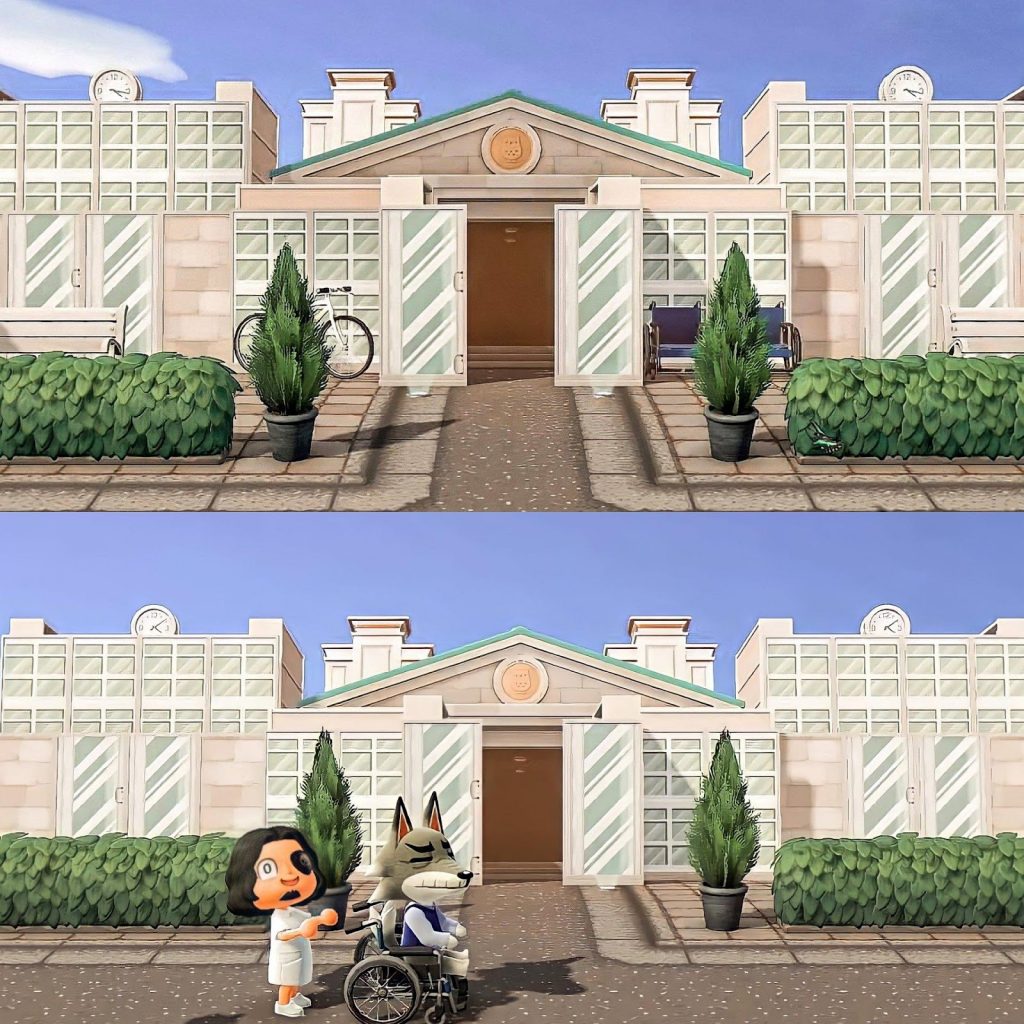 modern building entrance acnh design