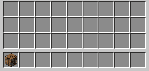 move the Crafting Table to the hot bar