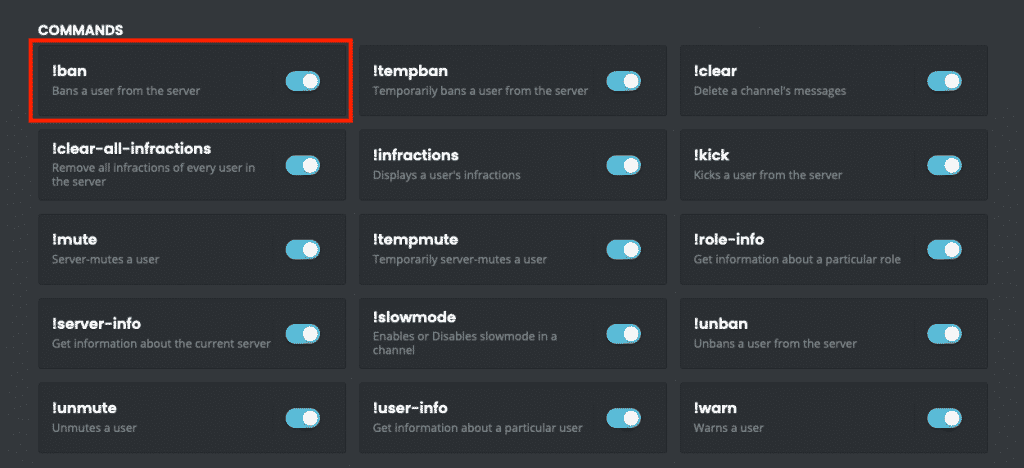 !mute command turned on