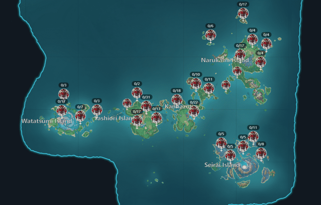 nobushi inazuma location