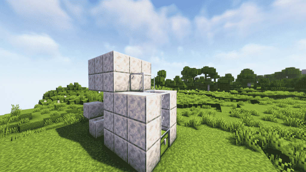 place a glass block just right above the upper dispenser