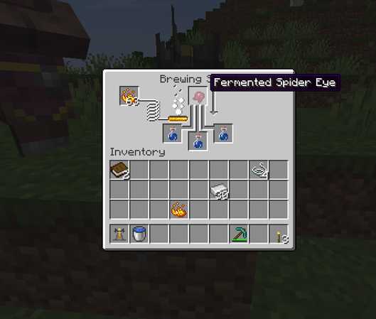 place the fermented spider eye