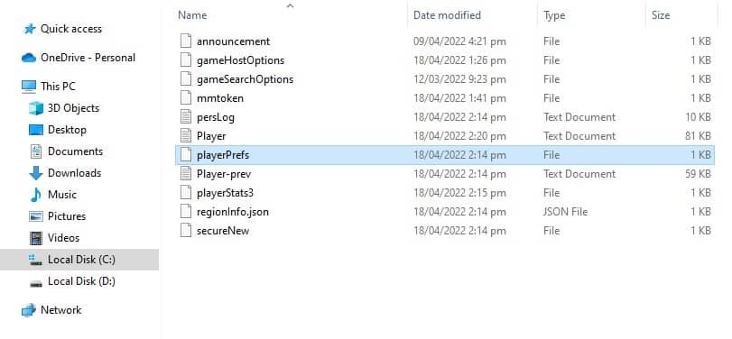 playerprefs file among us