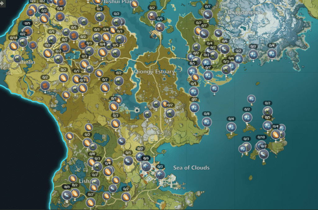 qiongji estuary genshin impact map