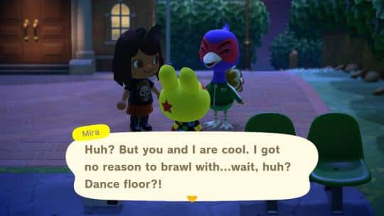 red star on the back of Mira's head