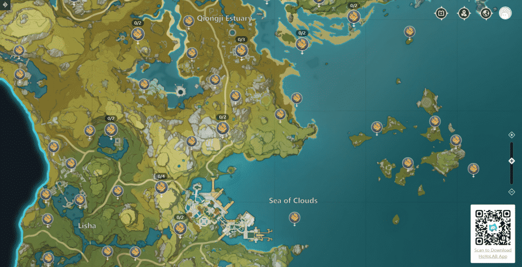 sea of clouds geoculus locations
