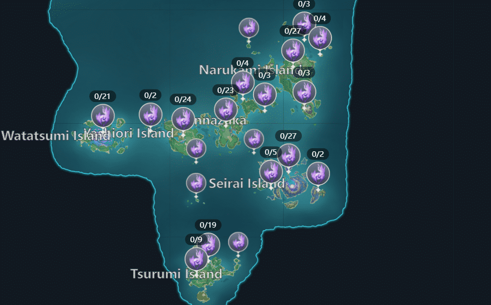 seirai island electroculus locations