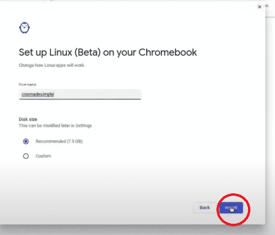 setup linux beta on chromebook