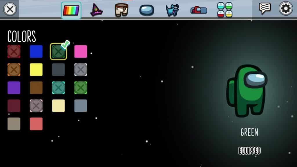 wardrobe color choice among us