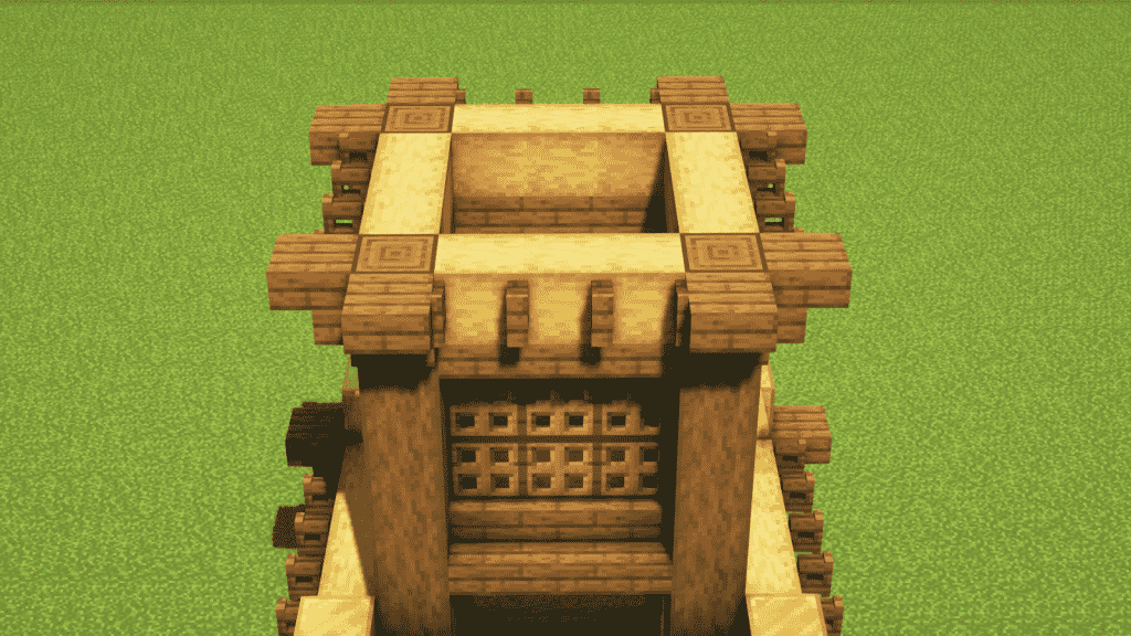 add 5 more spruce fence gate to higher pillars spruce stairs and spruce fence gate