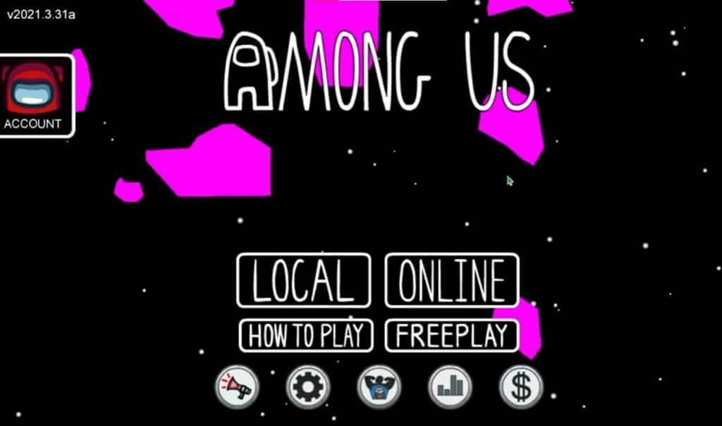 among us pink character glitch