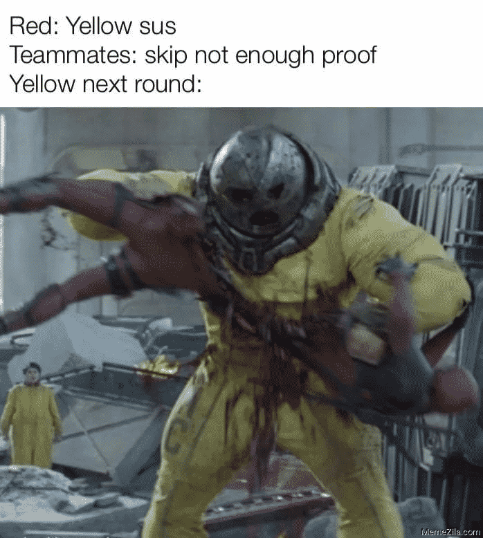 among us ripped in half meme