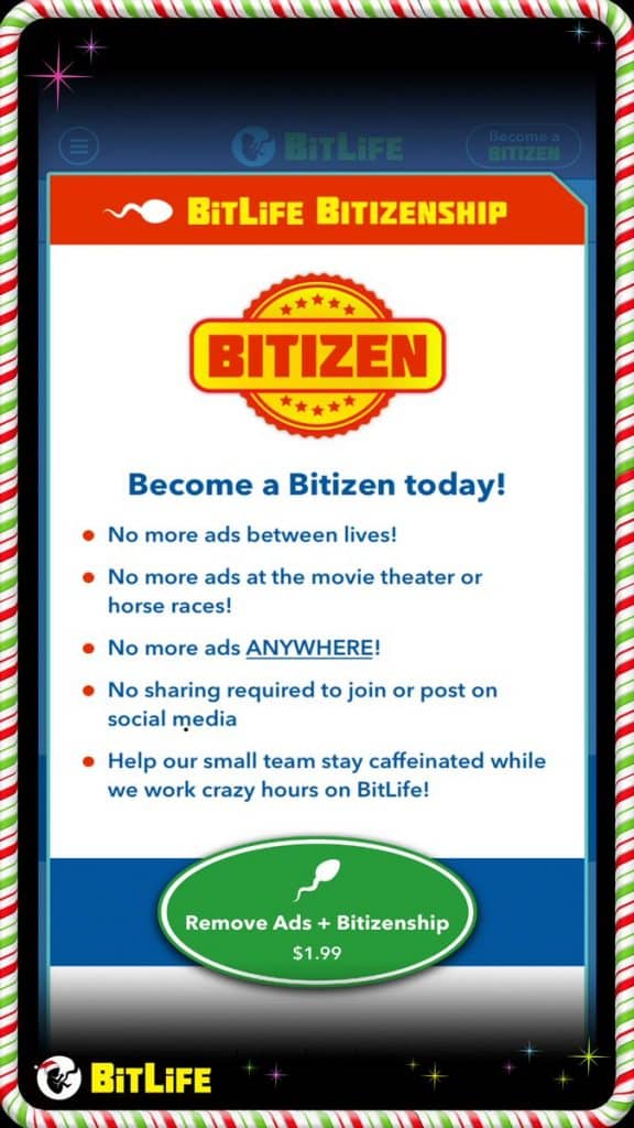 become a bitizen in bitlife