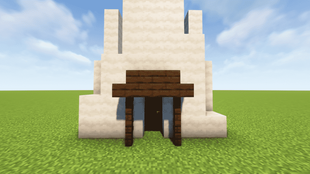 build entrance to mushroom cottage minecraft