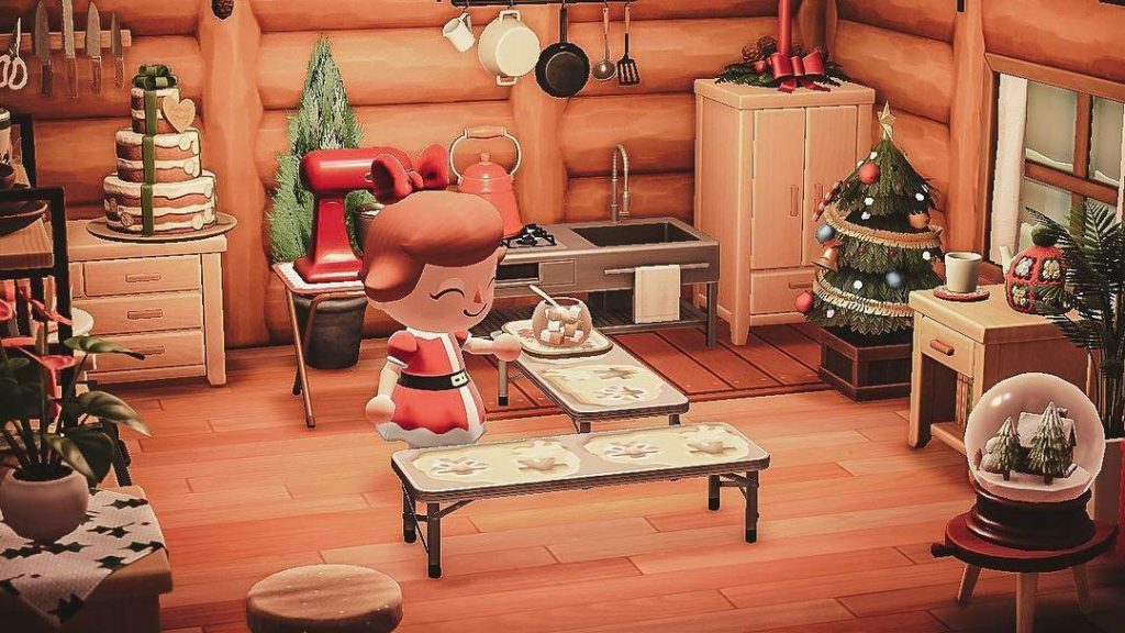 christmas kitchen animal crossing