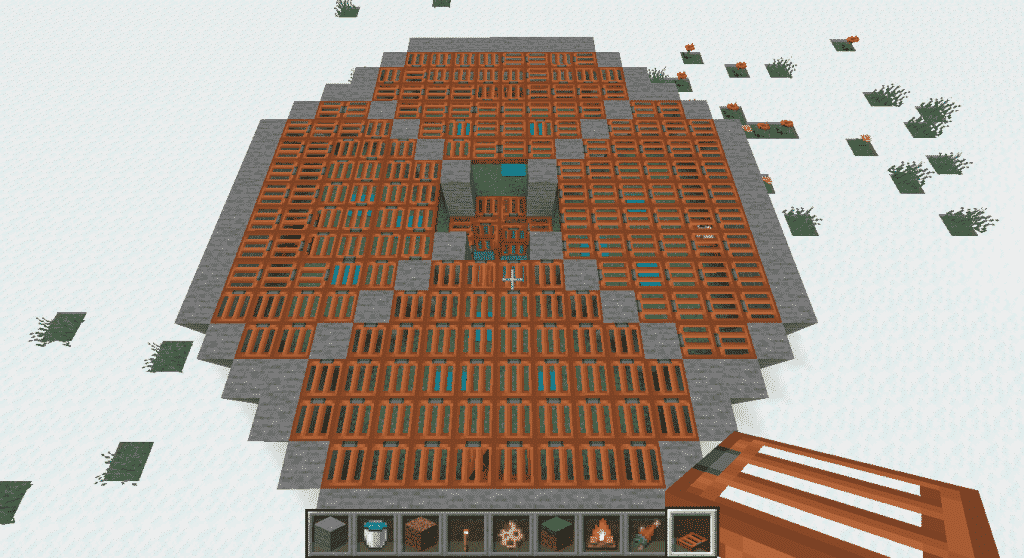 close up the roof with trapdoors