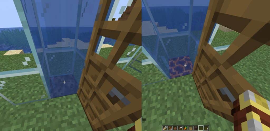 convert the columns into elevators in minecraft