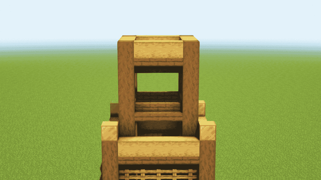 create a frame using spruce stairs like the first floor minecraft