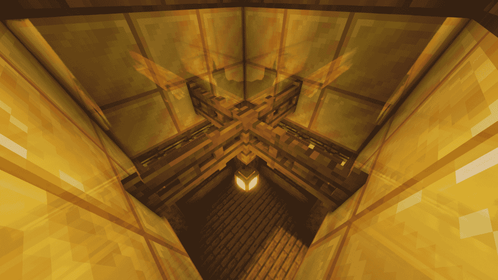 create a support beam with spruce fence in minecraft