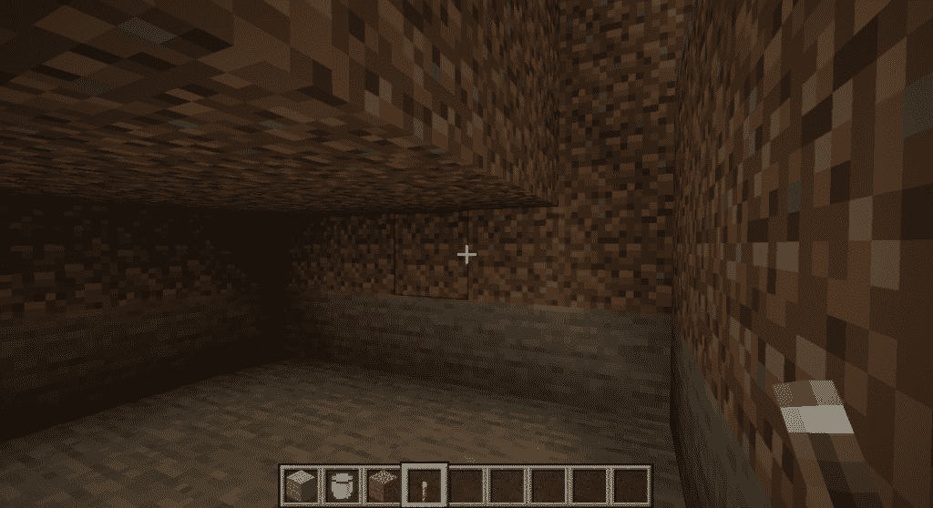 dig out a 5x4 chamber