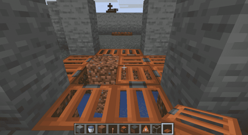 four trapdoors laid out in a rotating pattern